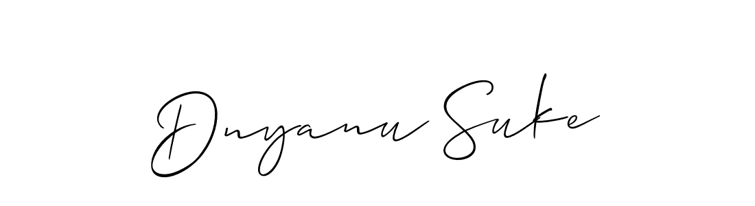 How to make Dnyanu Suke signature? Allison_Script is a professional autograph style. Create handwritten signature for Dnyanu Suke name. Dnyanu Suke signature style 2 images and pictures png