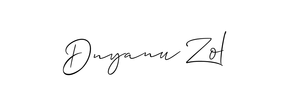 Similarly Allison_Script is the best handwritten signature design. Signature creator online .You can use it as an online autograph creator for name Dnyanu Zol. Dnyanu Zol signature style 2 images and pictures png