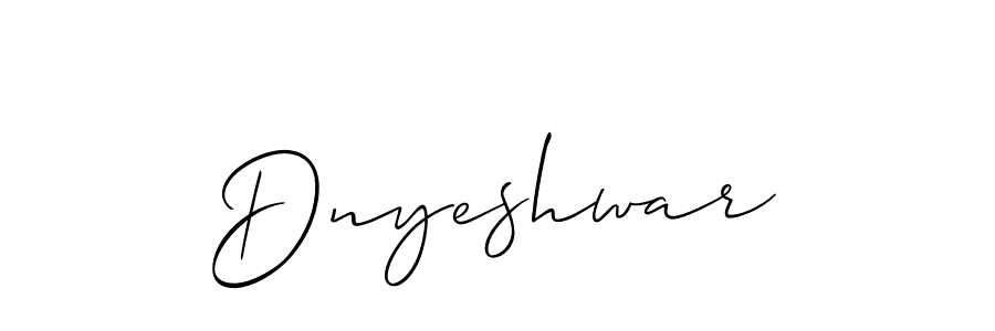 Make a beautiful signature design for name Dnyeshwar. With this signature (Allison_Script) style, you can create a handwritten signature for free. Dnyeshwar signature style 2 images and pictures png