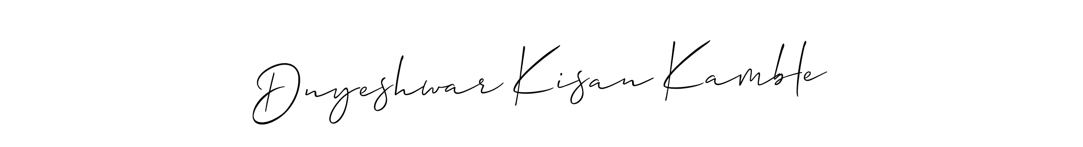 This is the best signature style for the Dnyeshwar Kisan Kamble name. Also you like these signature font (Allison_Script). Mix name signature. Dnyeshwar Kisan Kamble signature style 2 images and pictures png