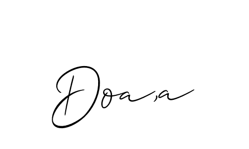 Also we have Doa,a name is the best signature style. Create professional handwritten signature collection using Allison_Script autograph style. Doa,a signature style 2 images and pictures png