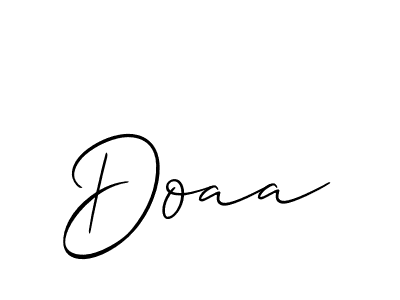 How to make Doaa signature? Allison_Script is a professional autograph style. Create handwritten signature for Doaa name. Doaa signature style 2 images and pictures png
