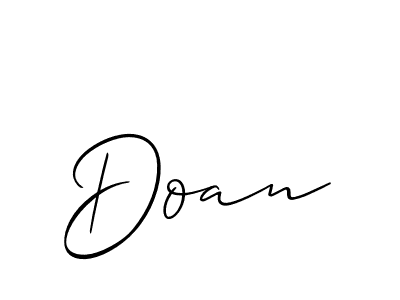 Doan stylish signature style. Best Handwritten Sign (Allison_Script) for my name. Handwritten Signature Collection Ideas for my name Doan. Doan signature style 2 images and pictures png