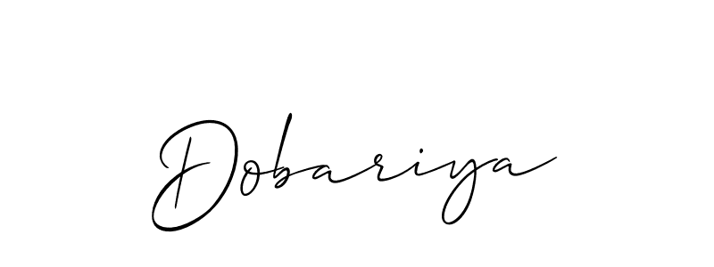 How to make Dobariya name signature. Use Allison_Script style for creating short signs online. This is the latest handwritten sign. Dobariya signature style 2 images and pictures png