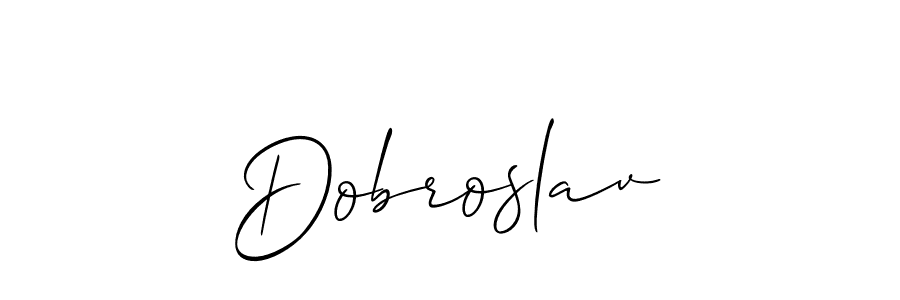 Allison_Script is a professional signature style that is perfect for those who want to add a touch of class to their signature. It is also a great choice for those who want to make their signature more unique. Get Dobroslav name to fancy signature for free. Dobroslav signature style 2 images and pictures png