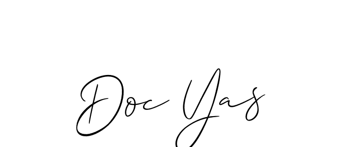 How to make Doc Yas name signature. Use Allison_Script style for creating short signs online. This is the latest handwritten sign. Doc Yas signature style 2 images and pictures png