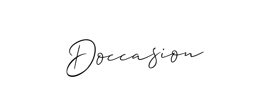 Once you've used our free online signature maker to create your best signature Allison_Script style, it's time to enjoy all of the benefits that Doccasion name signing documents. Doccasion signature style 2 images and pictures png