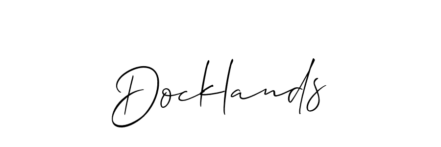 How to Draw Docklands signature style? Allison_Script is a latest design signature styles for name Docklands. Docklands signature style 2 images and pictures png