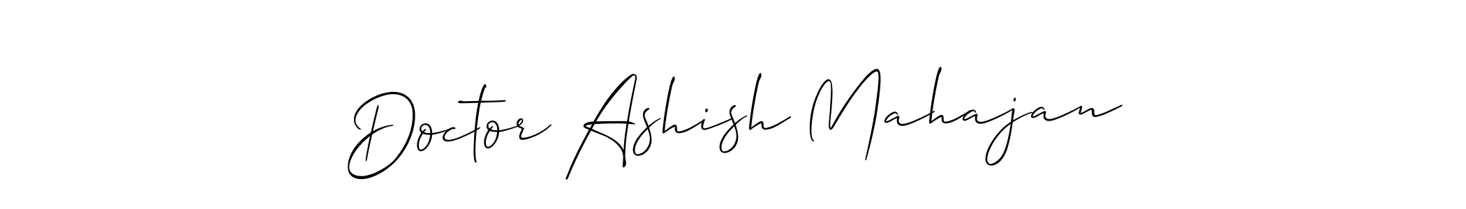 Create a beautiful signature design for name Doctor Ashish Mahajan. With this signature (Allison_Script) fonts, you can make a handwritten signature for free. Doctor Ashish Mahajan signature style 2 images and pictures png
