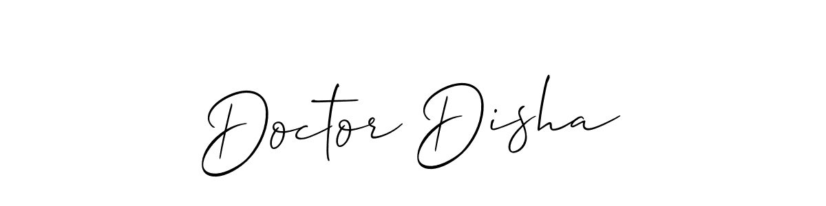 The best way (Allison_Script) to make a short signature is to pick only two or three words in your name. The name Doctor Disha include a total of six letters. For converting this name. Doctor Disha signature style 2 images and pictures png