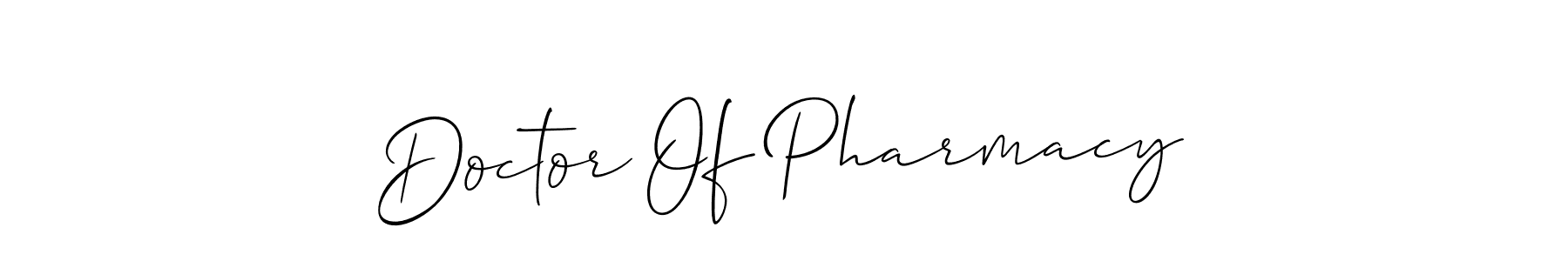 It looks lik you need a new signature style for name Doctor Of Pharmacy. Design unique handwritten (Allison_Script) signature with our free signature maker in just a few clicks. Doctor Of Pharmacy signature style 2 images and pictures png