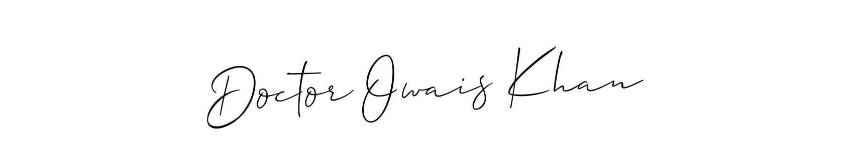 Make a beautiful signature design for name Doctor Owais Khan. With this signature (Allison_Script) style, you can create a handwritten signature for free. Doctor Owais Khan signature style 2 images and pictures png