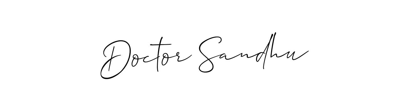 How to make Doctor Sandhu signature? Allison_Script is a professional autograph style. Create handwritten signature for Doctor Sandhu name. Doctor Sandhu signature style 2 images and pictures png