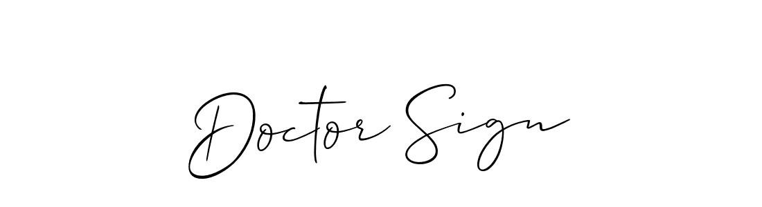 Doctor Sign stylish signature style. Best Handwritten Sign (Allison_Script) for my name. Handwritten Signature Collection Ideas for my name Doctor Sign. Doctor Sign signature style 2 images and pictures png