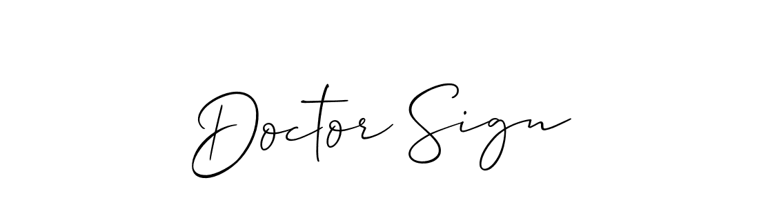 It looks lik you need a new signature style for name Doctor Sign. Design unique handwritten (Allison_Script) signature with our free signature maker in just a few clicks. Doctor Sign signature style 2 images and pictures png