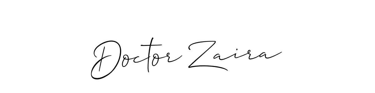 Doctor Zaira stylish signature style. Best Handwritten Sign (Allison_Script) for my name. Handwritten Signature Collection Ideas for my name Doctor Zaira. Doctor Zaira signature style 2 images and pictures png