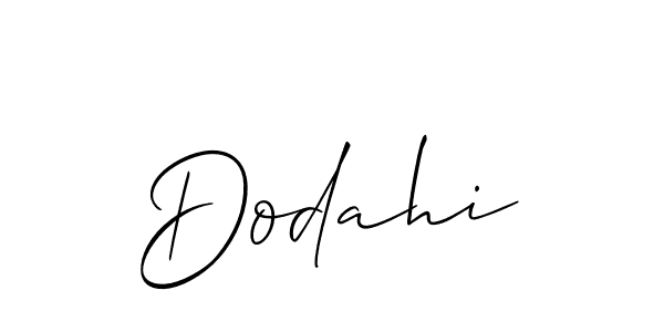 Make a beautiful signature design for name Dodahi. With this signature (Allison_Script) style, you can create a handwritten signature for free. Dodahi signature style 2 images and pictures png