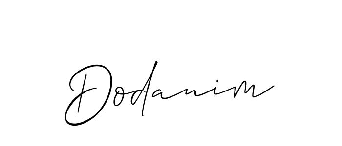 It looks lik you need a new signature style for name Dodanim. Design unique handwritten (Allison_Script) signature with our free signature maker in just a few clicks. Dodanim signature style 2 images and pictures png