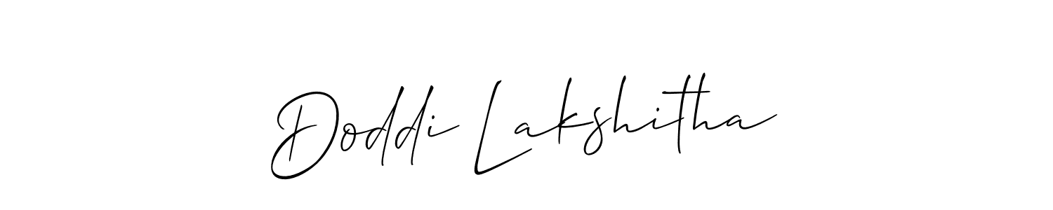 How to Draw Doddi Lakshitha signature style? Allison_Script is a latest design signature styles for name Doddi Lakshitha. Doddi Lakshitha signature style 2 images and pictures png
