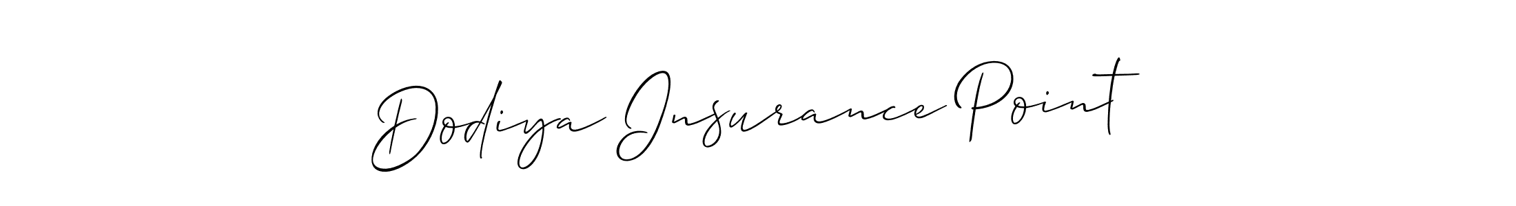 The best way (Allison_Script) to make a short signature is to pick only two or three words in your name. The name Dodiya Insurance Point include a total of six letters. For converting this name. Dodiya Insurance Point signature style 2 images and pictures png