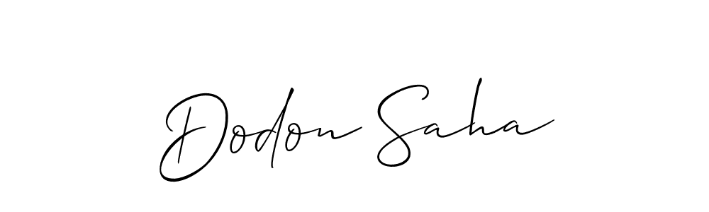 How to make Dodon Saha signature? Allison_Script is a professional autograph style. Create handwritten signature for Dodon Saha name. Dodon Saha signature style 2 images and pictures png