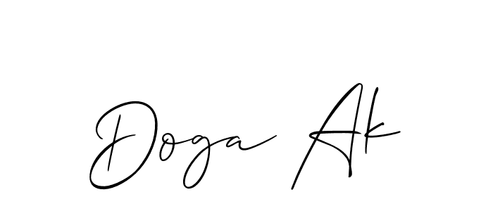 You should practise on your own different ways (Allison_Script) to write your name (Doga Ak) in signature. don't let someone else do it for you. Doga Ak signature style 2 images and pictures png