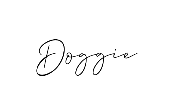 Create a beautiful signature design for name Doggie. With this signature (Allison_Script) fonts, you can make a handwritten signature for free. Doggie signature style 2 images and pictures png