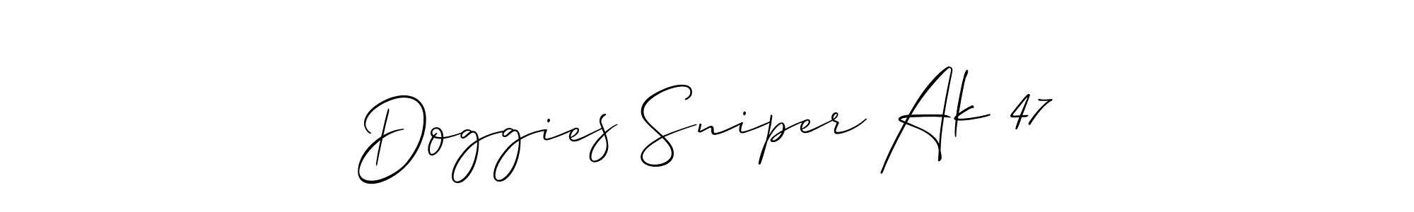 Also You can easily find your signature by using the search form. We will create Doggies Sniper Ak 47 name handwritten signature images for you free of cost using Allison_Script sign style. Doggies Sniper Ak 47 signature style 2 images and pictures png