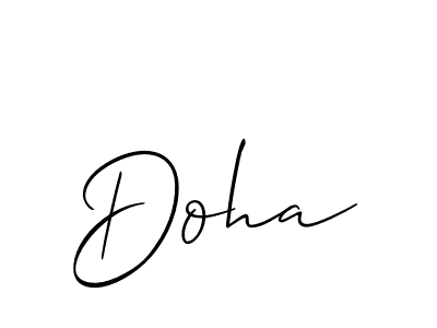 Make a beautiful signature design for name Doha. With this signature (Allison_Script) style, you can create a handwritten signature for free. Doha signature style 2 images and pictures png