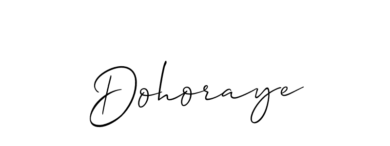 Allison_Script is a professional signature style that is perfect for those who want to add a touch of class to their signature. It is also a great choice for those who want to make their signature more unique. Get Dohoraye name to fancy signature for free. Dohoraye signature style 2 images and pictures png