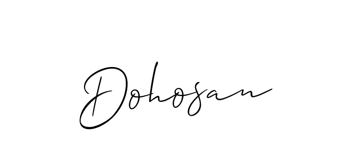 Make a beautiful signature design for name Dohosan. With this signature (Allison_Script) style, you can create a handwritten signature for free. Dohosan signature style 2 images and pictures png
