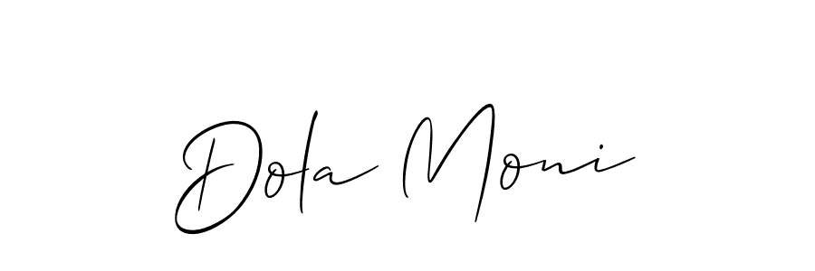 Also we have Dola Moni name is the best signature style. Create professional handwritten signature collection using Allison_Script autograph style. Dola Moni signature style 2 images and pictures png