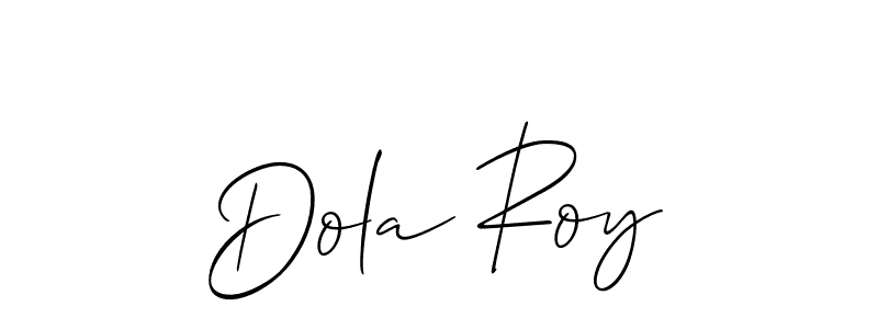 Use a signature maker to create a handwritten signature online. With this signature software, you can design (Allison_Script) your own signature for name Dola Roy. Dola Roy signature style 2 images and pictures png