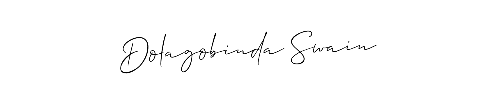 How to make Dolagobinda Swain signature? Allison_Script is a professional autograph style. Create handwritten signature for Dolagobinda Swain name. Dolagobinda Swain signature style 2 images and pictures png