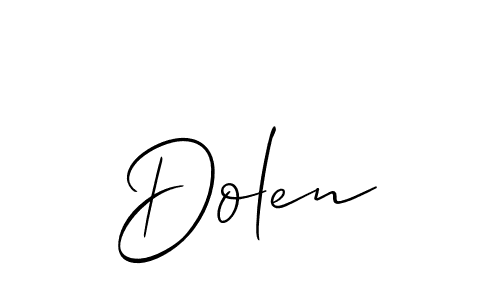 if you are searching for the best signature style for your name Dolen. so please give up your signature search. here we have designed multiple signature styles  using Allison_Script. Dolen signature style 2 images and pictures png