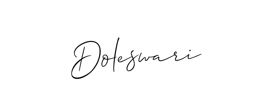 Design your own signature with our free online signature maker. With this signature software, you can create a handwritten (Allison_Script) signature for name Doleswari. Doleswari signature style 2 images and pictures png