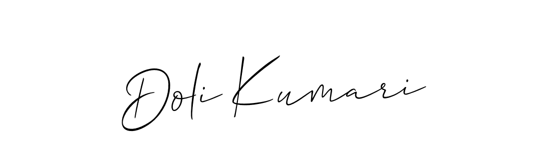 Design your own signature with our free online signature maker. With this signature software, you can create a handwritten (Allison_Script) signature for name Doli Kumari. Doli Kumari signature style 2 images and pictures png