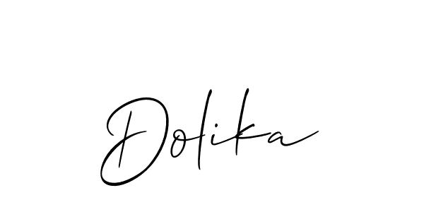 How to Draw Dolika signature style? Allison_Script is a latest design signature styles for name Dolika. Dolika signature style 2 images and pictures png