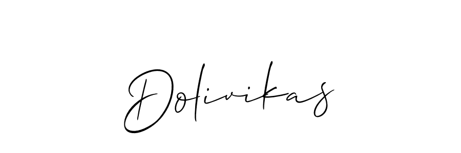 You should practise on your own different ways (Allison_Script) to write your name (Dolivikas) in signature. don't let someone else do it for you. Dolivikas signature style 2 images and pictures png