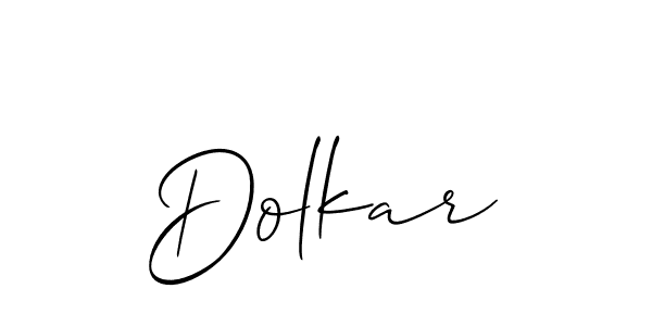 Also we have Dolkar name is the best signature style. Create professional handwritten signature collection using Allison_Script autograph style. Dolkar signature style 2 images and pictures png