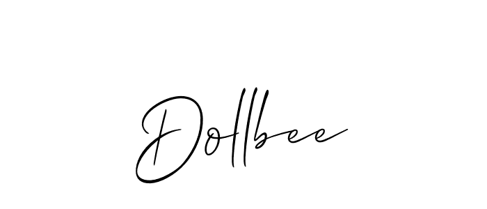 Make a short Dollbee signature style. Manage your documents anywhere anytime using Allison_Script. Create and add eSignatures, submit forms, share and send files easily. Dollbee signature style 2 images and pictures png