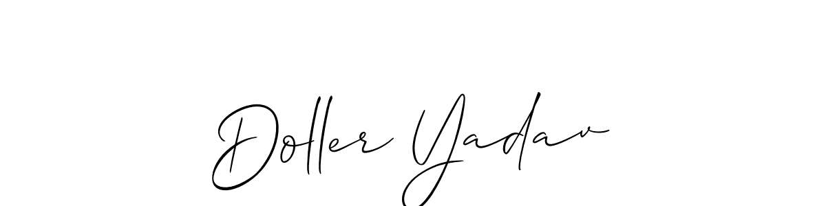 Also we have Doller Yadav name is the best signature style. Create professional handwritten signature collection using Allison_Script autograph style. Doller Yadav signature style 2 images and pictures png
