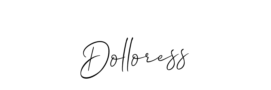 It looks lik you need a new signature style for name Dolloress. Design unique handwritten (Allison_Script) signature with our free signature maker in just a few clicks. Dolloress signature style 2 images and pictures png