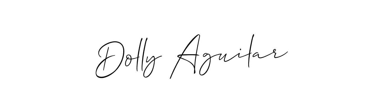 Allison_Script is a professional signature style that is perfect for those who want to add a touch of class to their signature. It is also a great choice for those who want to make their signature more unique. Get Dolly Aguilar name to fancy signature for free. Dolly Aguilar signature style 2 images and pictures png