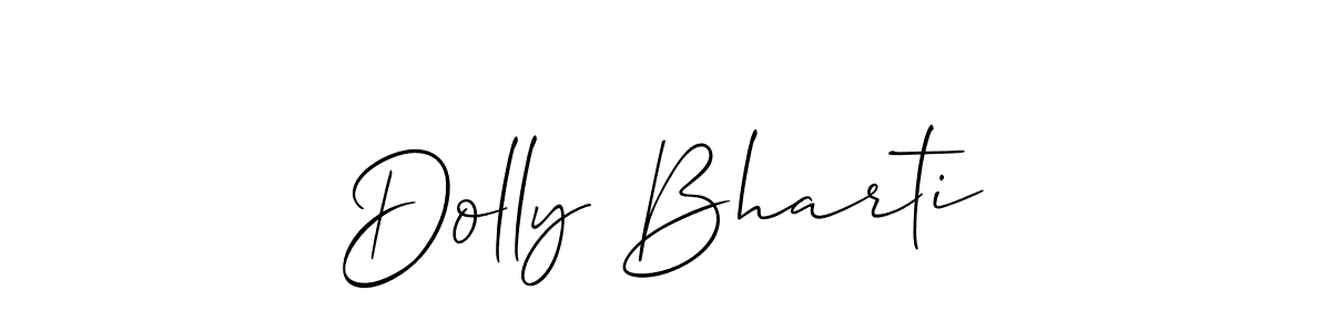 Also You can easily find your signature by using the search form. We will create Dolly Bharti name handwritten signature images for you free of cost using Allison_Script sign style. Dolly Bharti signature style 2 images and pictures png