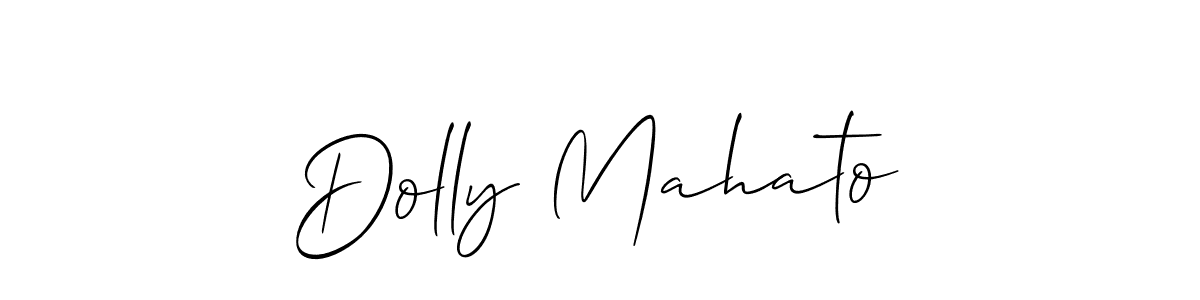 Dolly Mahato stylish signature style. Best Handwritten Sign (Allison_Script) for my name. Handwritten Signature Collection Ideas for my name Dolly Mahato. Dolly Mahato signature style 2 images and pictures png
