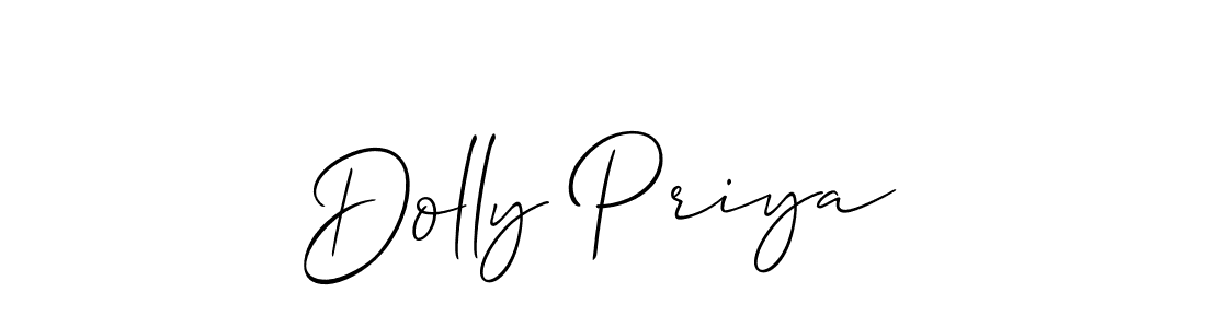 You should practise on your own different ways (Allison_Script) to write your name (Dolly Priya) in signature. don't let someone else do it for you. Dolly Priya signature style 2 images and pictures png