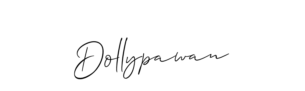 Make a beautiful signature design for name Dollypawan. With this signature (Allison_Script) style, you can create a handwritten signature for free. Dollypawan signature style 2 images and pictures png