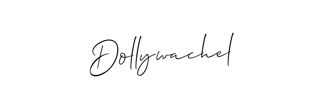 It looks lik you need a new signature style for name Dollywachel. Design unique handwritten (Allison_Script) signature with our free signature maker in just a few clicks. Dollywachel signature style 2 images and pictures png