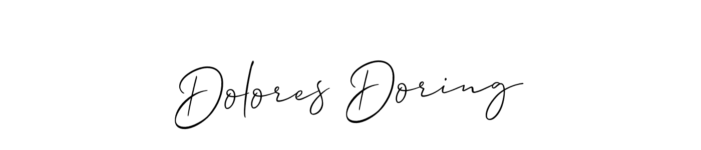 It looks lik you need a new signature style for name Dolores Doring. Design unique handwritten (Allison_Script) signature with our free signature maker in just a few clicks. Dolores Doring signature style 2 images and pictures png